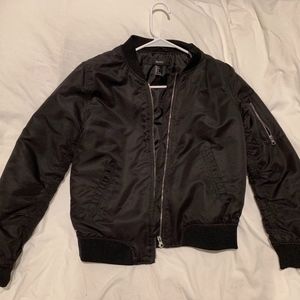 Black Bomber Jacket - Forever 21